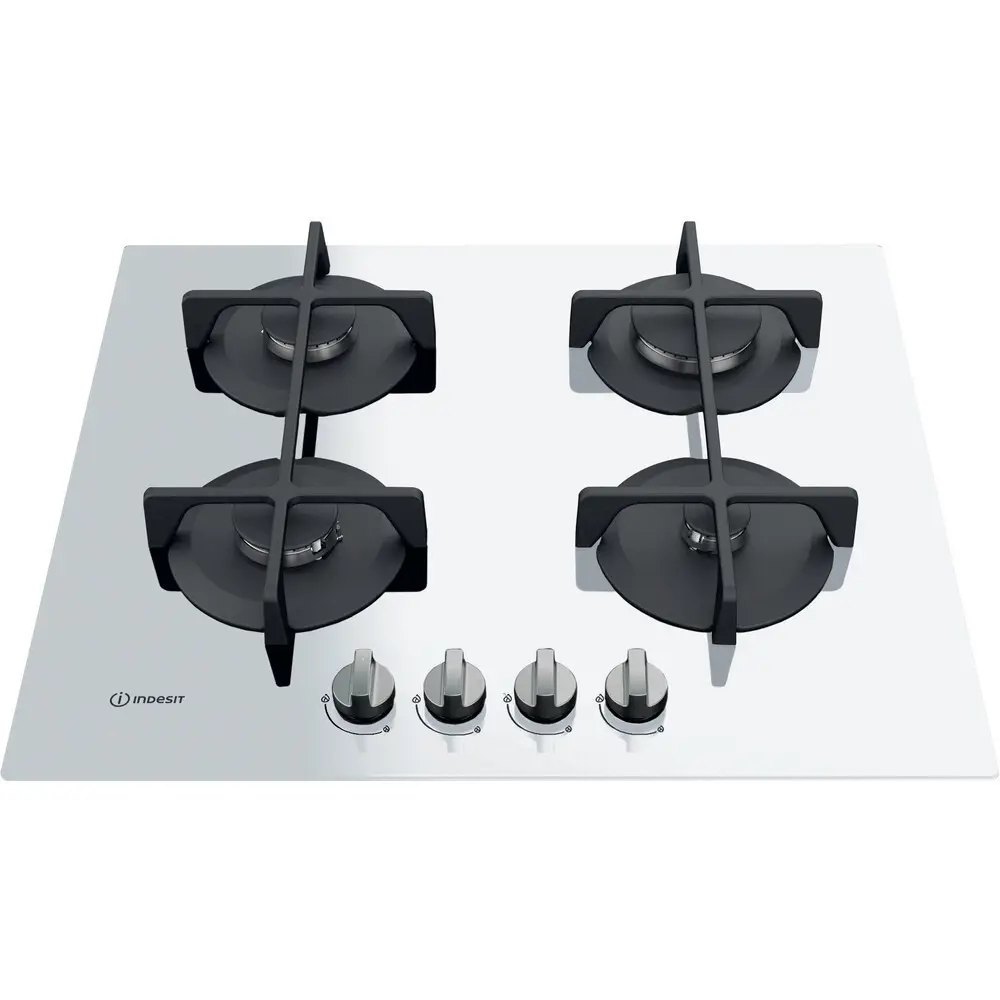 Варочная панель газовая Indesit ING 61T/WH 4 конфорки 58x51 см цвет белый STLM-2069556 - Вид №2