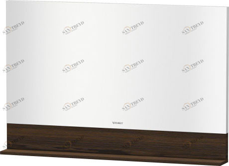 VE757006969 Vero Зеркало с полочкой внизу Орех брашированный (натуральный шпон) Duravit