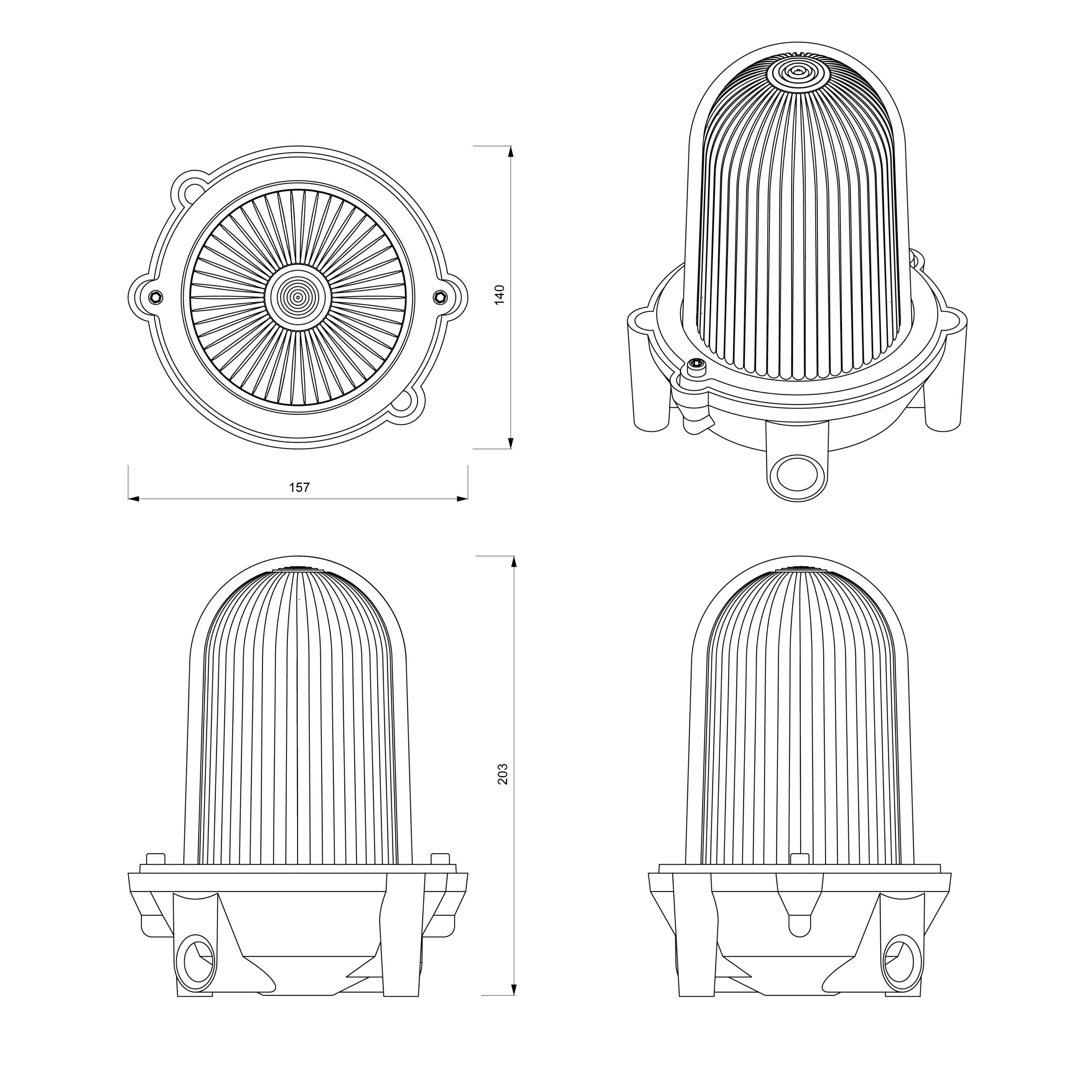 Натуральный алюминиевый потолочный светильник Genuit Silver ARCH-00006773 - Вид №9