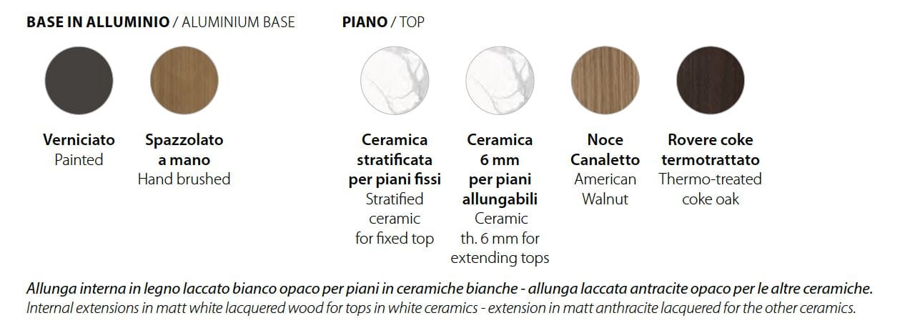 Фиксированный и выдвижной квадратный стол с керамической или деревянной столешницей RIFLESSI Shangai ARCH-00131550 - Вид №4