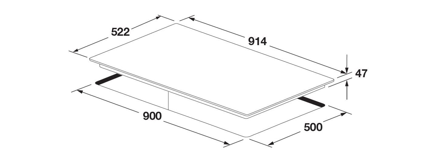 Индукционная плита Wire top Fulgor Milano FCLH 908 ID WT BK ARCH-00057902 - Вид №2