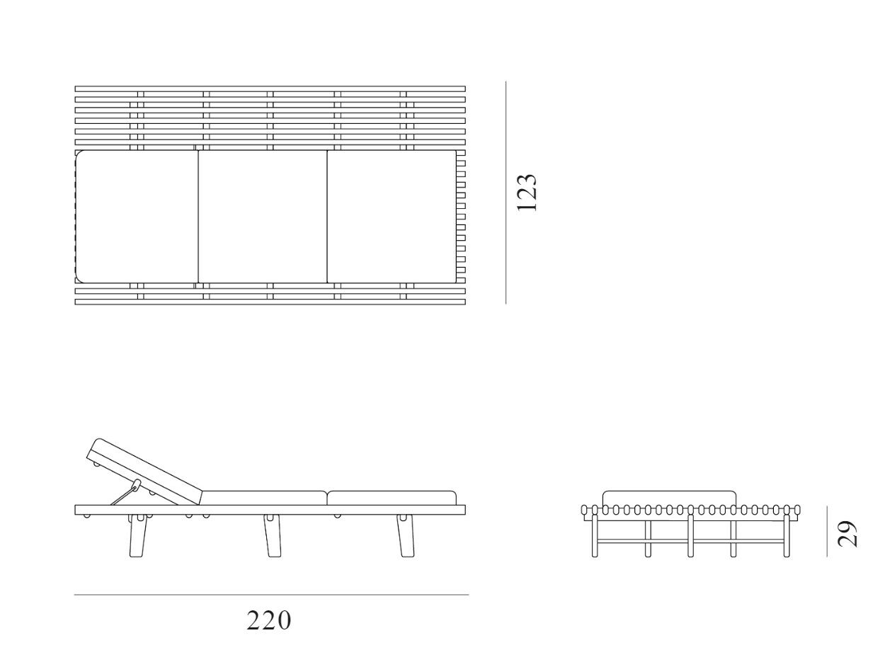 Шезлонг из красного дерева Exteta Эльба ARCH-00070701 - Вид №11