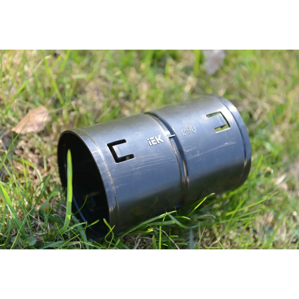 Муфта соединительная для двустенных труб IEK D110 мм цвет черный STLM-2089366 - Вид №2
