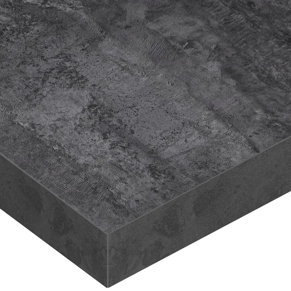 Столешница KONSENSA Бетон темный 60x240x3.8 см ДСП цвет серый ДСП Прямой угол STLM-2204371 - Вид №2