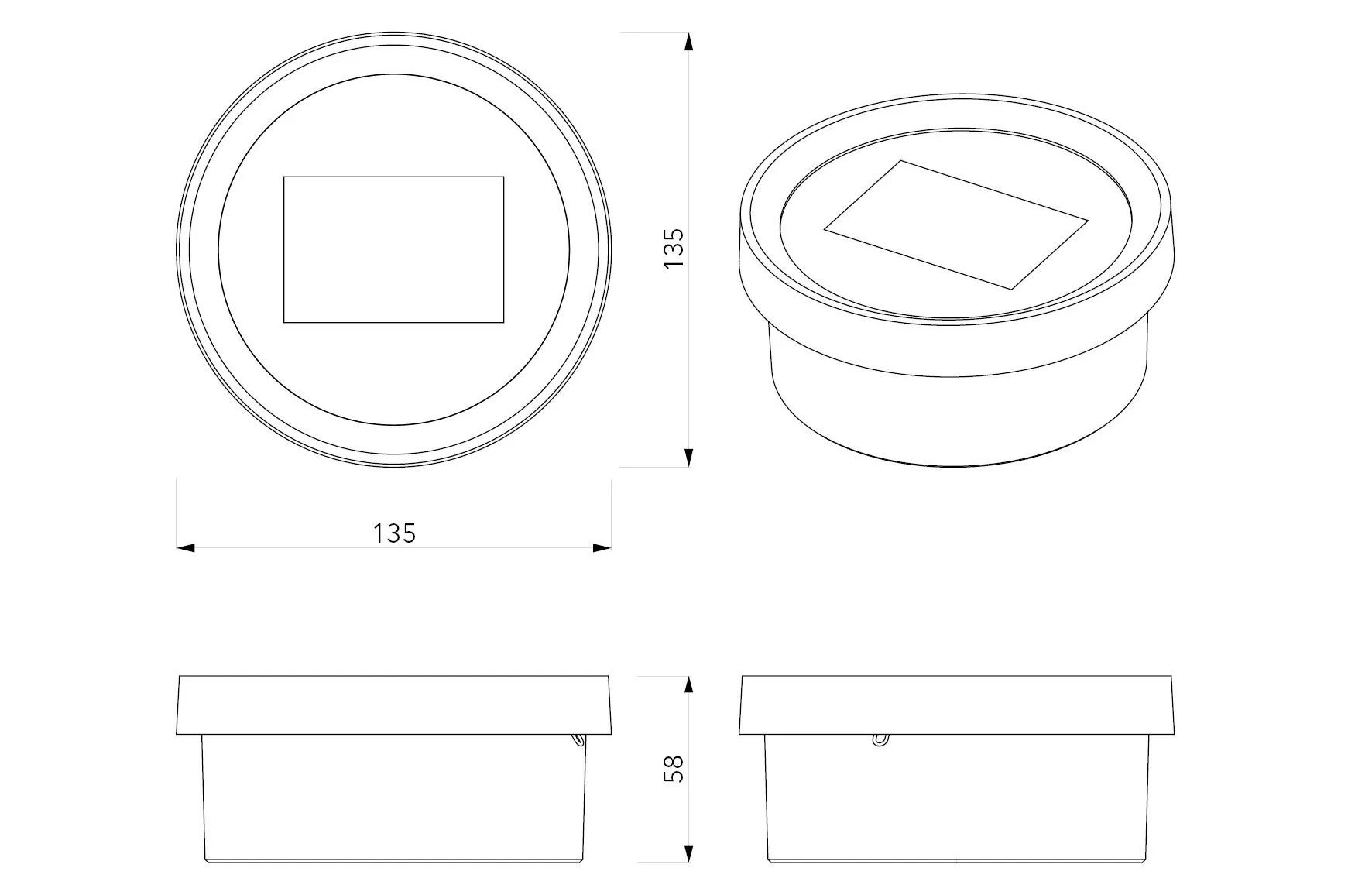 Окрашенная алюминиевая электрическая коробка Genuit Corten ARCH-00121917 - Вид №7