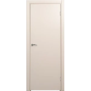 Блок дверной глухой ПВХ Крем 21-8 70x200 см (с замком и петлями)