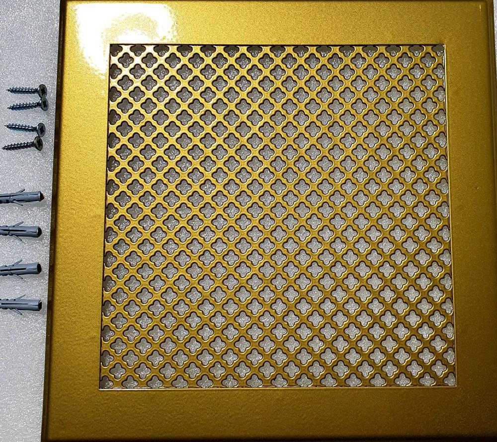 90600816 Решетка вентиляционная на магнитах VRC00214 200х200 мм металл цвет золотой STLM-0301247 ШАМРАЙ