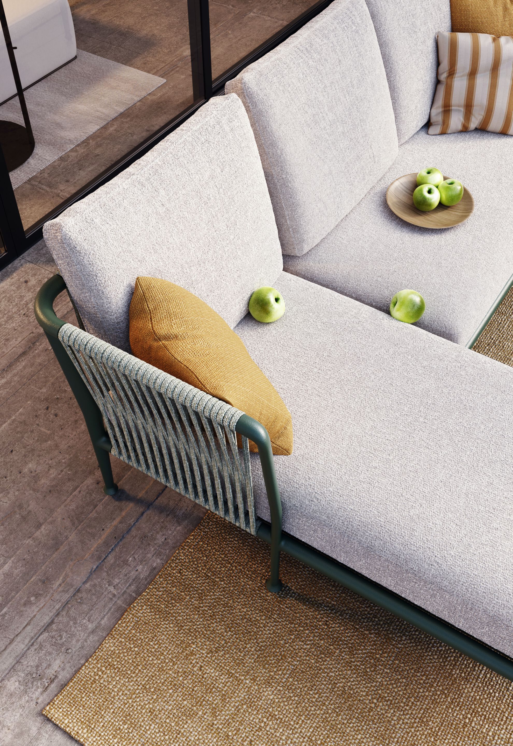 2-местный угловой садовый диван Unopiù Treble ARCH-00135453 - Вид №8