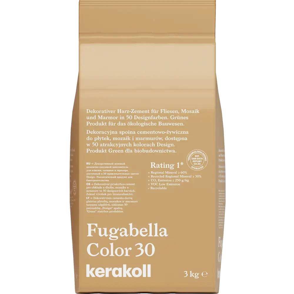 Затирка гибридная Kerakoll Fugabella Color Цвет 30 Бежевый 3 кг