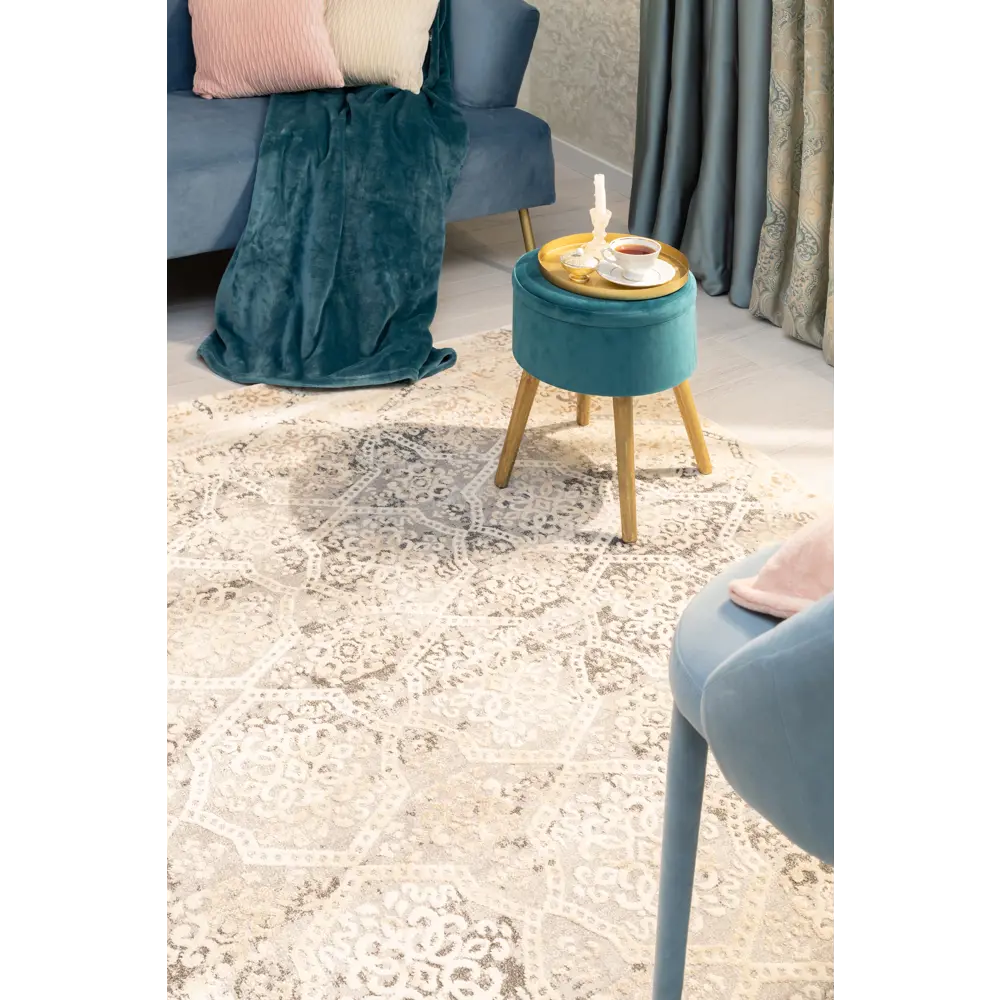 Ковер полипропилен Nika 0A782A 160х230 см цвет бежевый STLM-2121280 - Вид №5