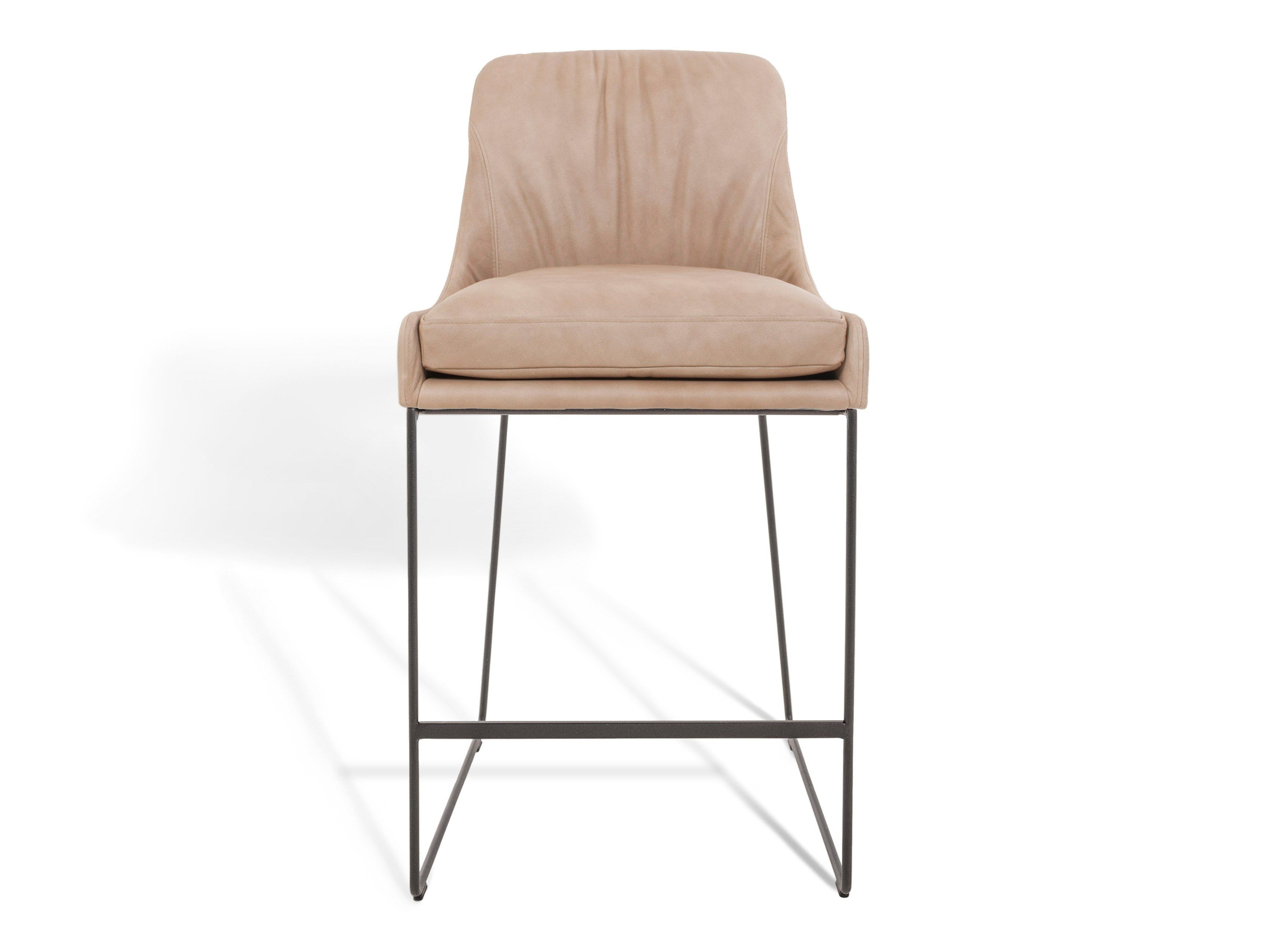 Кожаный барный стул с подставкой для ног KFF Youma Casual ARCH-00046306