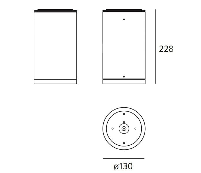 Алюминиевый светодиодный наружный потолочный светильник Artemide Calumet ARCH-00114336 - Вид №5