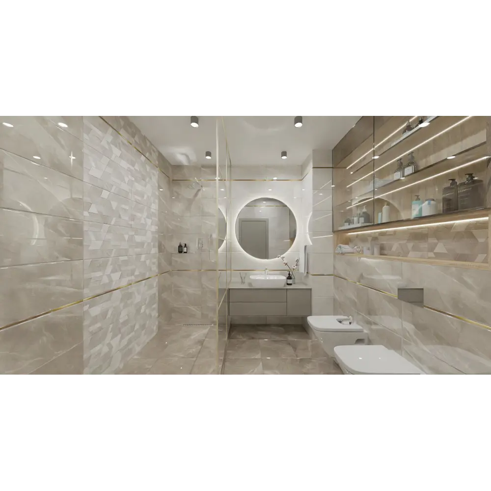 Декор настенный Tono Dec 30x60 см 1.62 м² цвет серый Santreyd STLM-2159164 - Вид №5