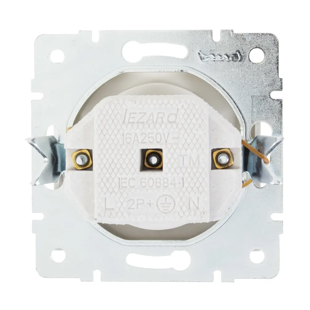 Розетка встраиваемая Lezard Rain без заземления, цвет бежевый STLM-2174053 - Вид №2