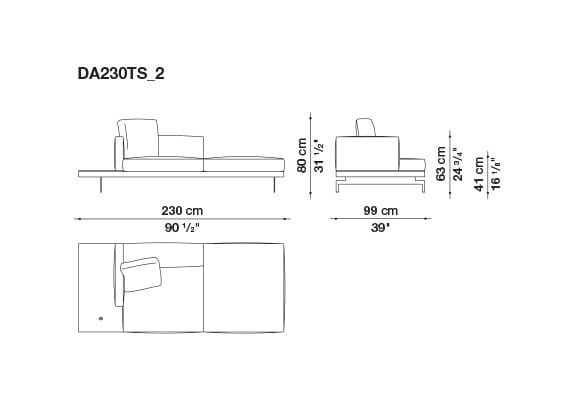 3-местный тканевый диван с полуостровом B&B Italia док ARCH-00061121 - Вид №81