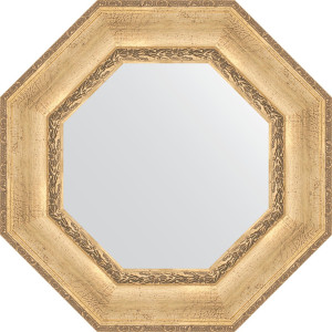 BY 3670 Зеркало в багетной раме - состаренное серебро с орнаментом 120 mm EVOFORM Octagon