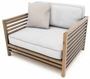 Zuri Design Садовое кресло из съемной ткани и дерева Andromeda G-01-paac