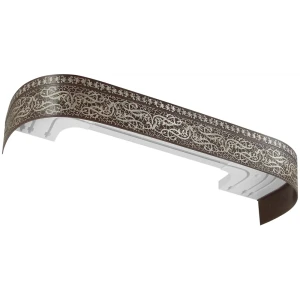 Карниз трехрядный составной Прима 200 пластик цвет темный дуб