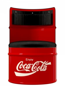 Бочка-кресло металлическое красное "Coca-Cola" STARBARREL  00-3895261 Красный
