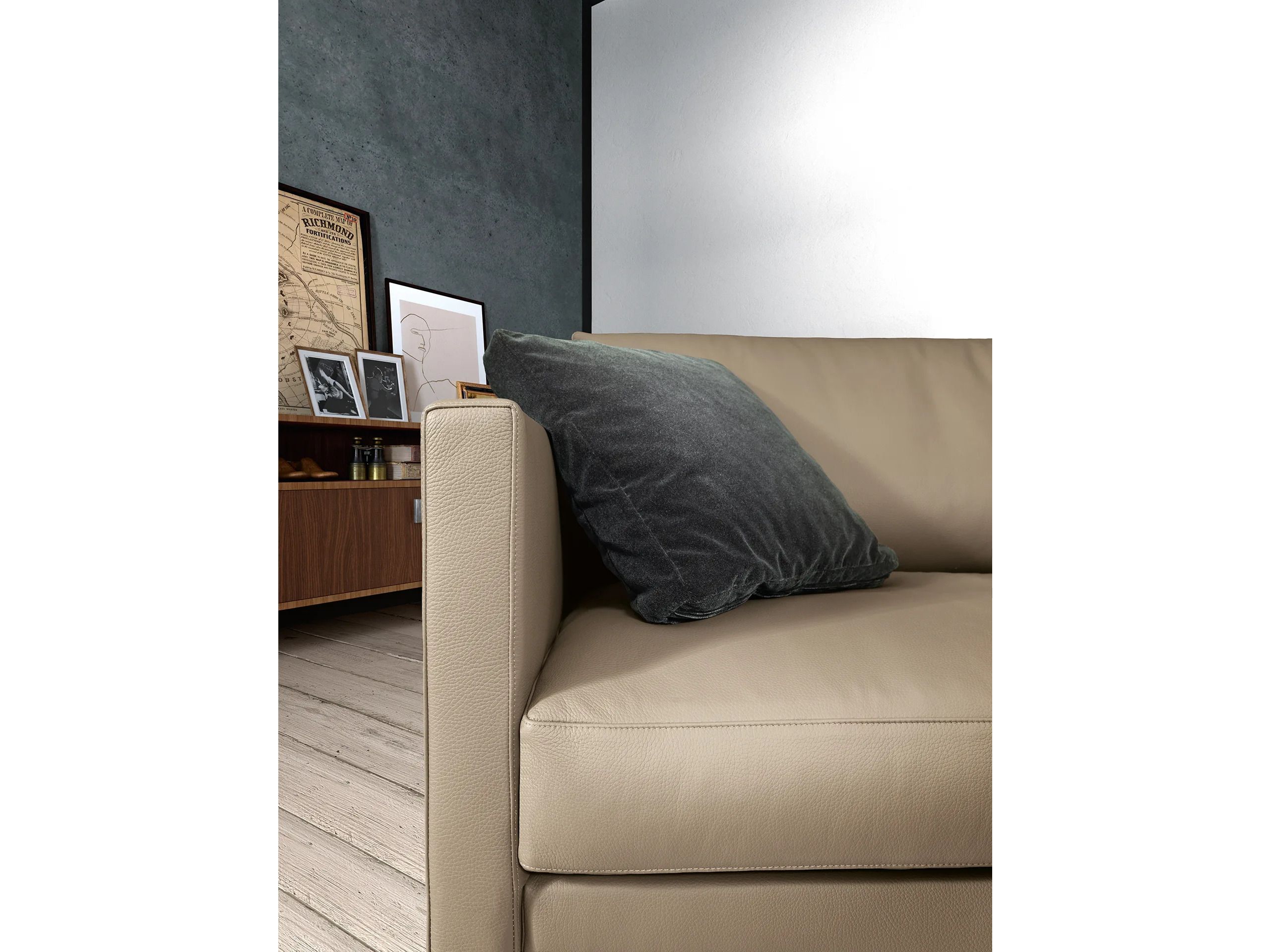 Кожаный линейный диван VALENTINI Slim New ARCH-00072686 - Вид №3