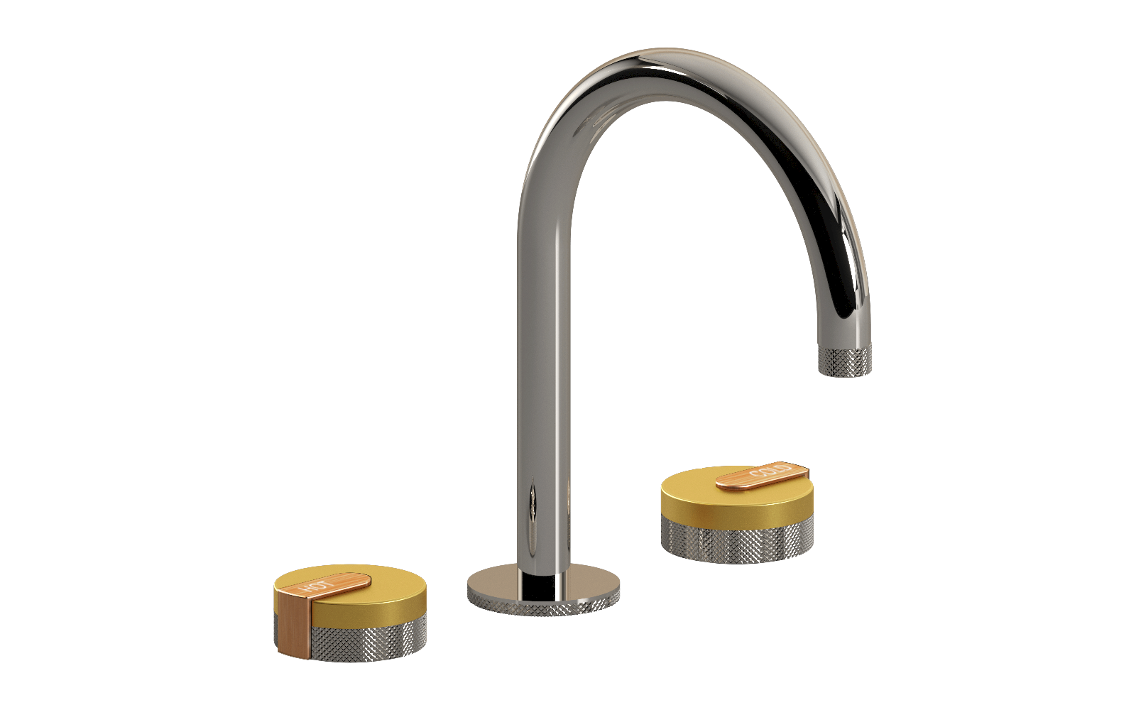 E-11512-R1BAU-L1BRG-PN Смеситель для умывальника на 3 отвертия GRAFF MOD+