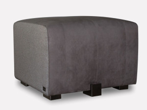 Кожаный квадратный пуф