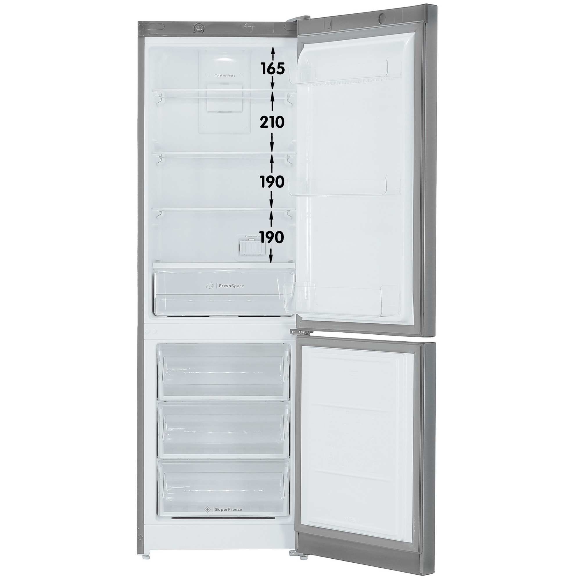 9082292 Холодильник с морозильником   Indesit ITS 4180 XB серебристый STDN-0034104 - Вид №1