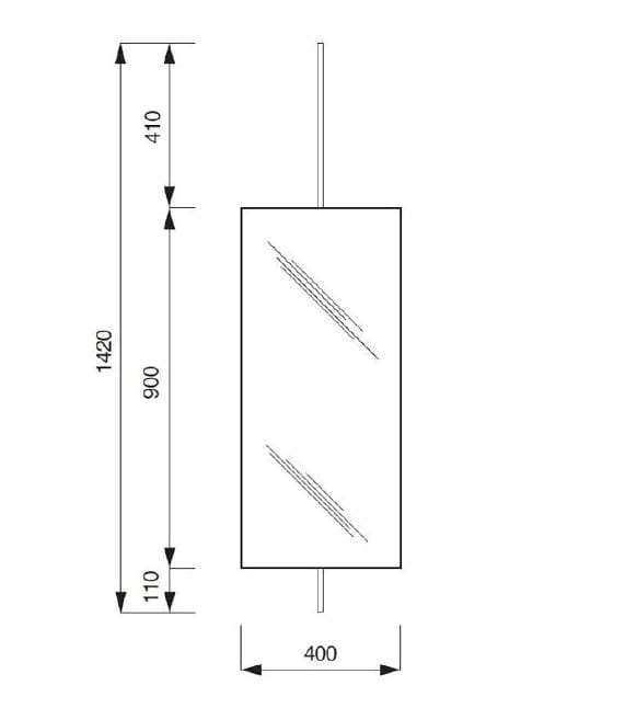 Прямоугольное настенное зеркало для ванной комнаты In Stock Boffi ARCH-00152755 - Вид №2