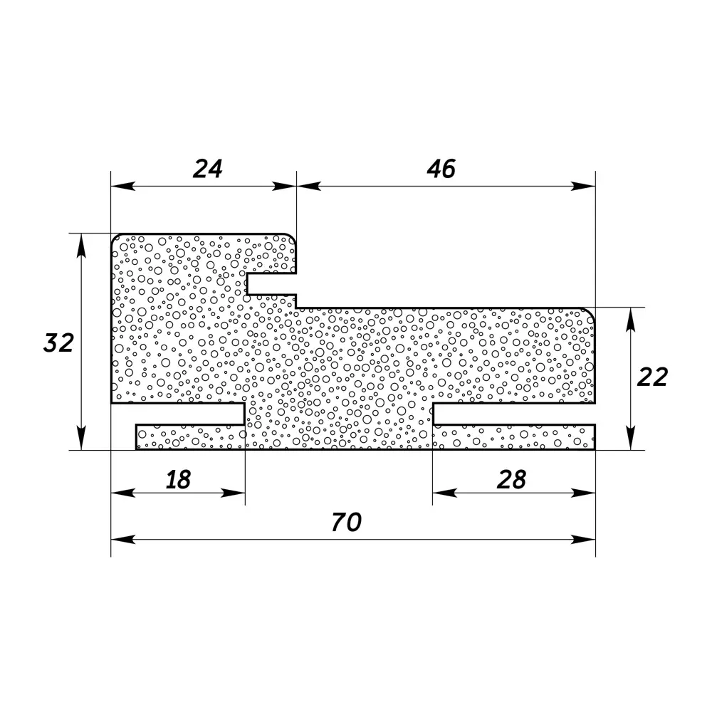 Дверная коробка Дуб Шуя телескопическая 2070x70x32 мм ПВХ цвет коричневый KREAFORTA STLM-2022628 - Вид №2