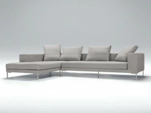 Sits Мягкий 4-х местный тканевый диван с шезлонгом