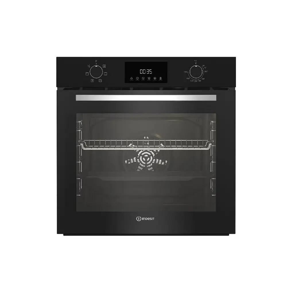 Электрический встраиваемый духовой шкаф Indesit IFE 3644 J BL 60x60x57 см цвет черный