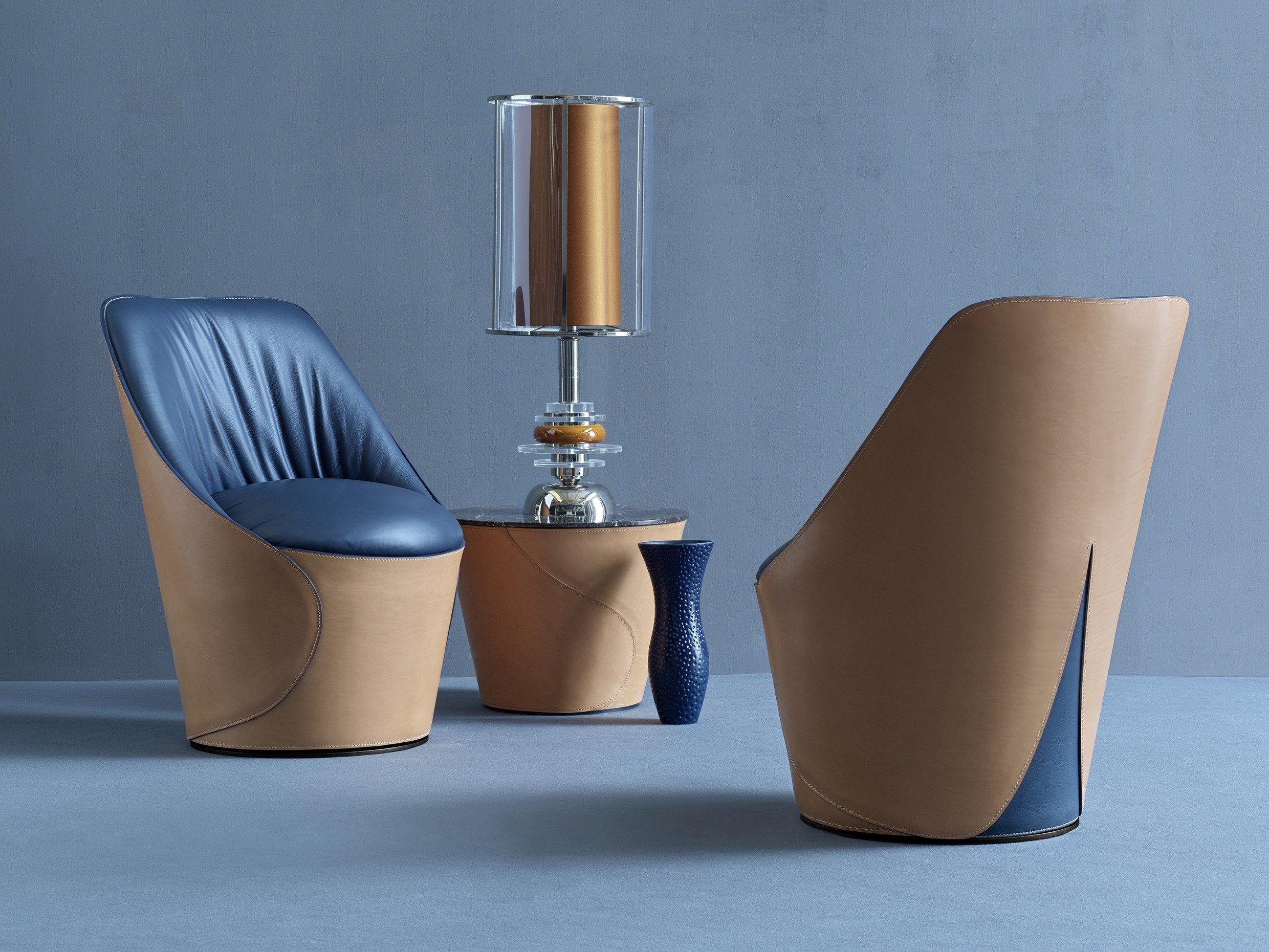 Кожаный поворотный стул Fasem Electa ARCH-00079586 - Вид №1