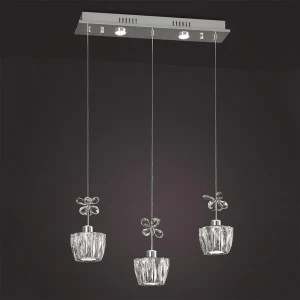 Подвесной светодиодный светильник с пультом ДУ Mantra Strass MANTRA ДИЗАЙНЕРСКИЕ 083930 Серебро