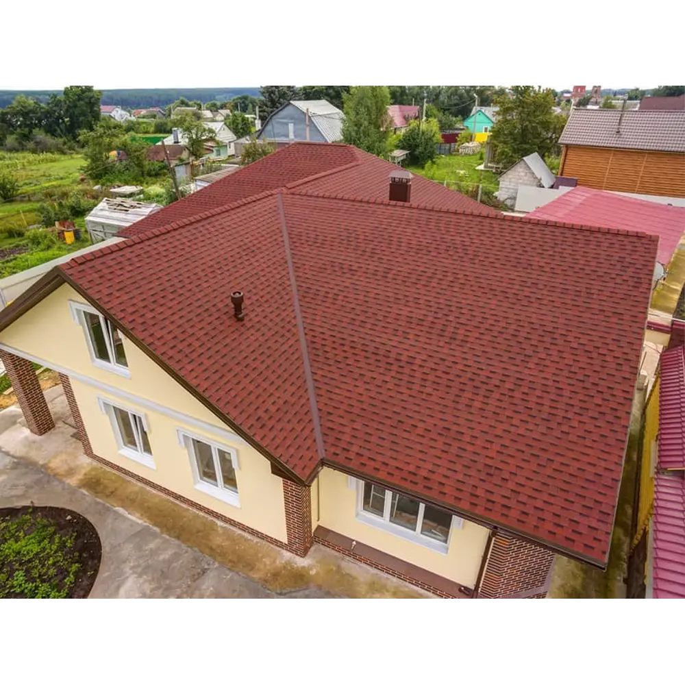 Черепица гибкая Mida Квадро красный 2 м² ТЕХНОНИКОЛЬ STLM-2107669 - Вид №7