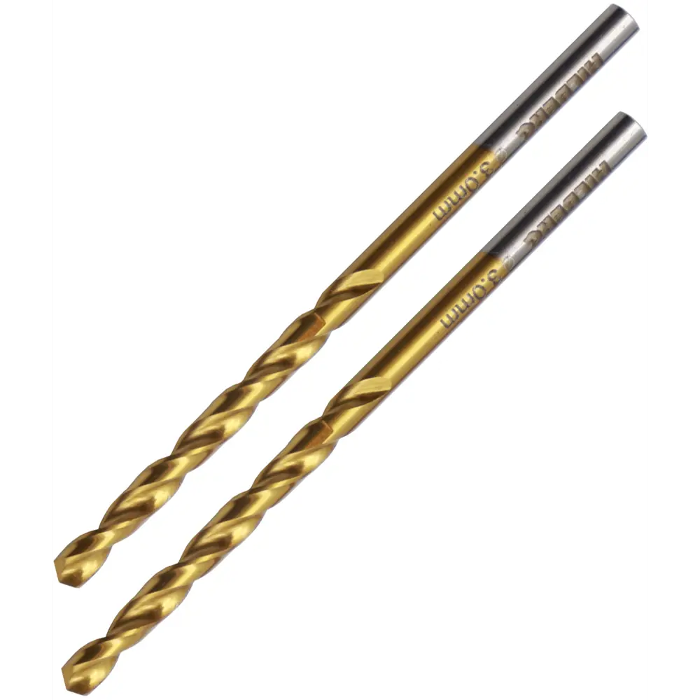 Сверло спиральное по металлу HSS-Co Hilberg CO030 3×61 мм (2 шт.) 89387091 STLM-1577030