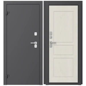 Дверь входная металлическая Термо 98x205 см левая дуб белый