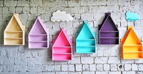 Полка-домик детская "Амстердам-1" МАНДАРИН АМСТЕРДАМ 179548 Красный Santreyd  - Вид №5