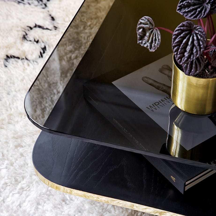 Прямоугольный журнальный столик из дерева и стекла в стиле 70-х годов для гостиной RED EDITION LOUNGE ARCH-00042019 - Вид №11