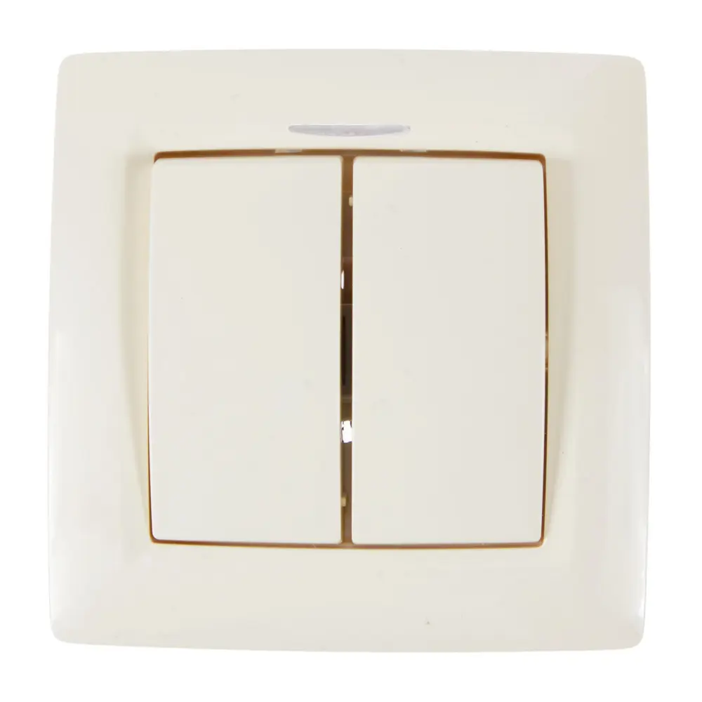 Выключатель Reone 2 клавиши цвет слоновая кость STLM-2050866 - Вид №1