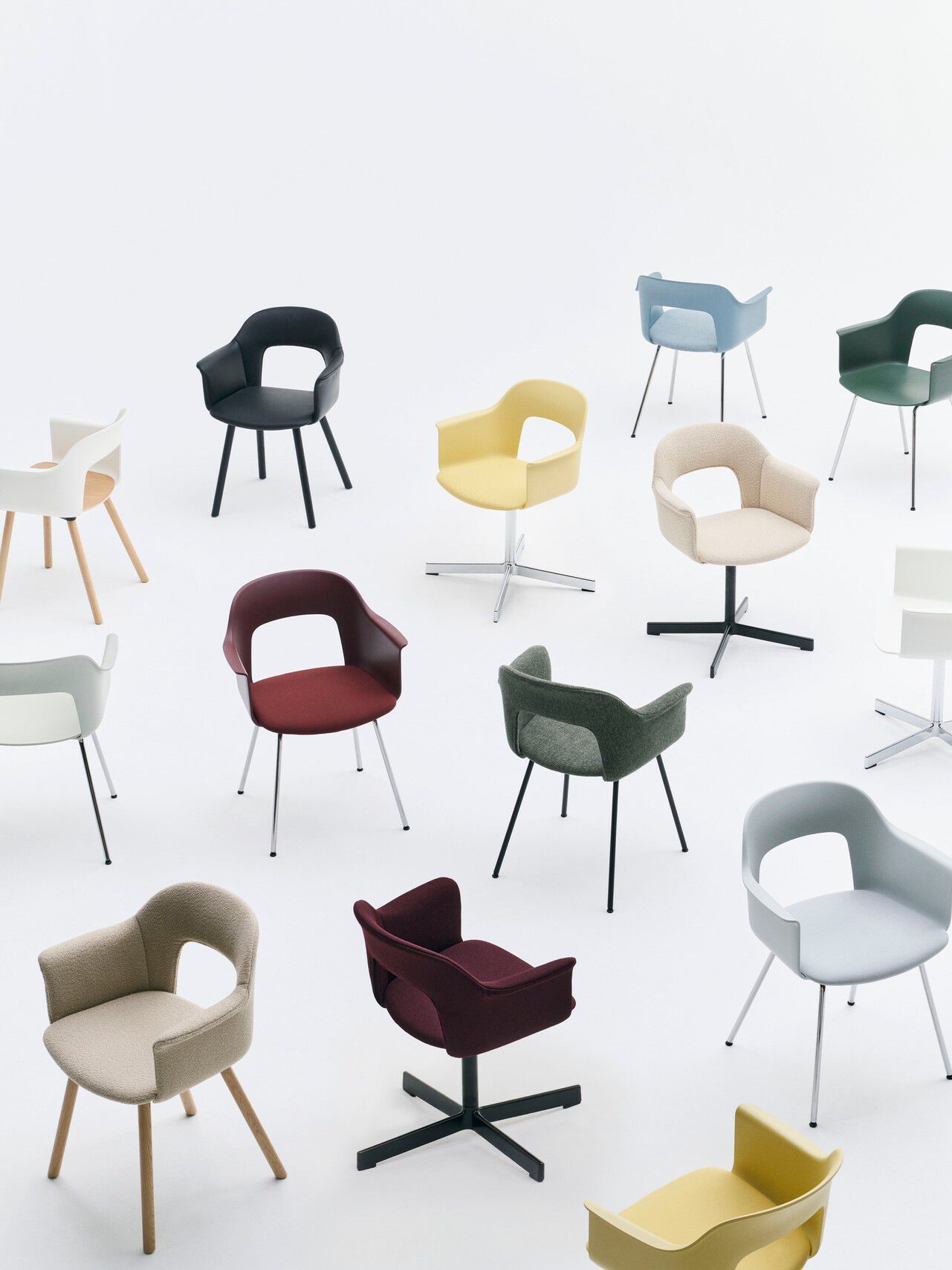 Мягкое кресло с открытой спинкой с подлокотниками Hay макет ARCH-00068393 - Вид №18