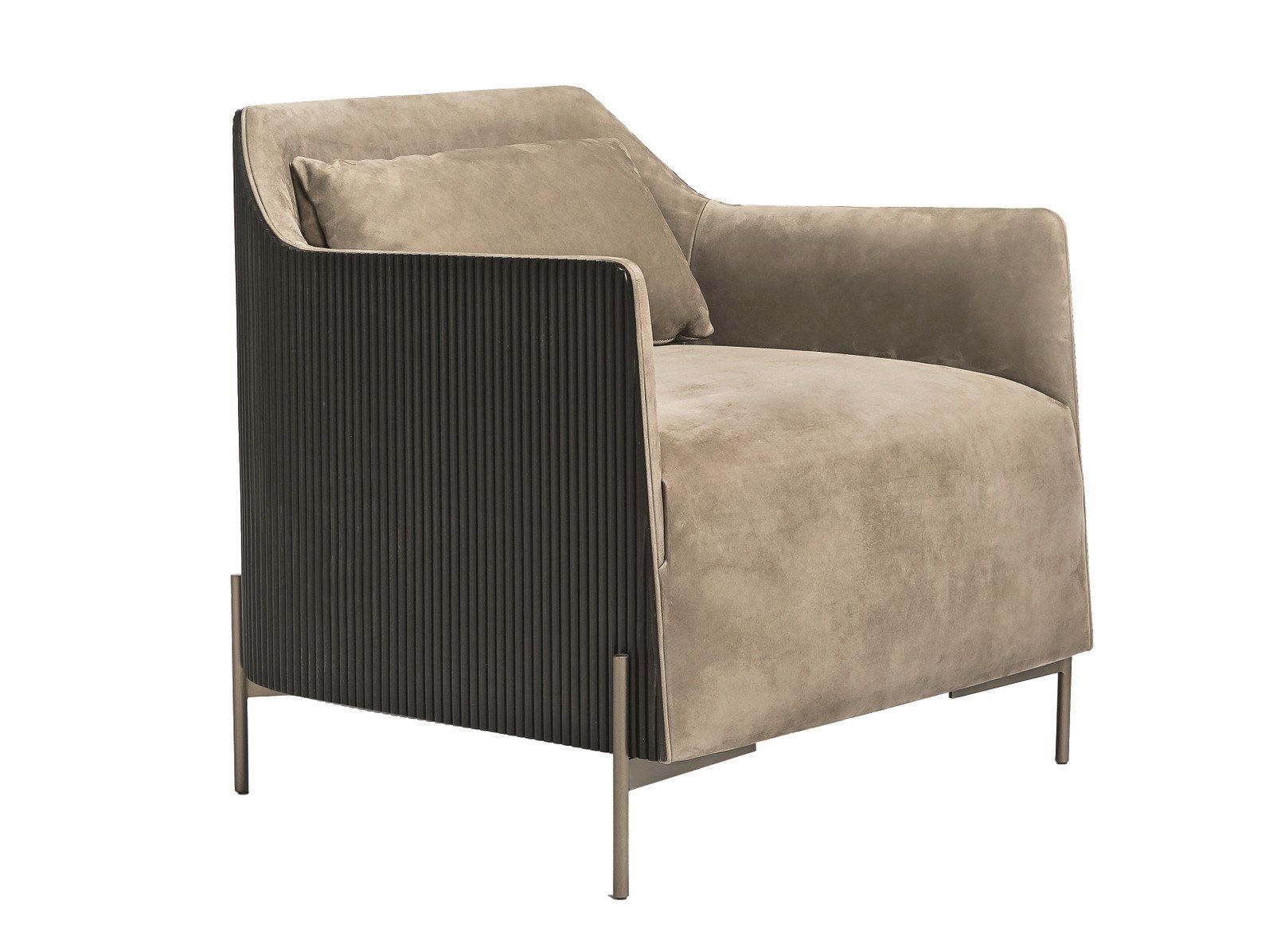 Кресло из нубука с подлокотниками Shake Hege ARCH-00027410 - Вид №4