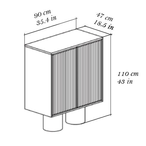 Деревянный и стеклянный шкаф с распашными дверцами Punt ARCH-00150238 - Вид №9