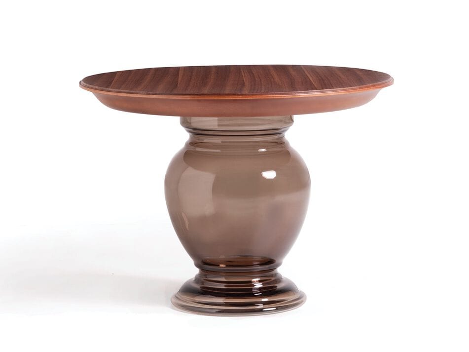 Круглый деревянный и стеклянный журнальный столик OPERA CONTEMPORARY OLAES ARCH-00103538 - Вид №1