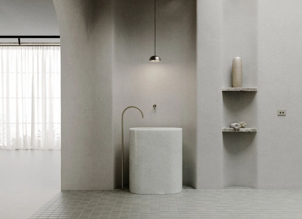 Индивидуальный мраморный отдельно стоящий умывальник COCOON John Pawson ARCH-00043475 - Вид №5