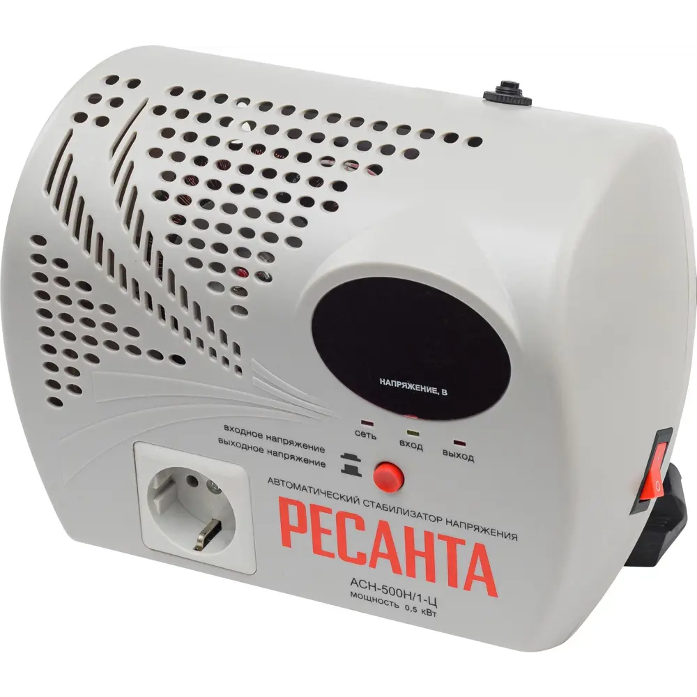 Стабилизатор напряжения Ресанта АСН- 500Н1/1-Ц 0.5 кВт STLM-2000058