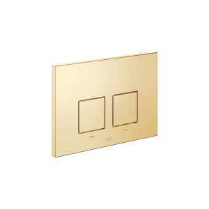 Панель смыва для скрытого бачка унитаза производства Geberit angular - Brushed Durabrass (23-каратное золото)