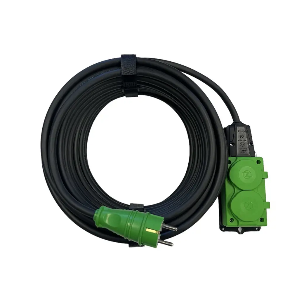 Удлинитель-шнур Itok i-connect-color-SU-PVS-310-2-54-50-green 2 розетки с заземлением 3х1 мм 50 м 2200 Вт цвет зеленый