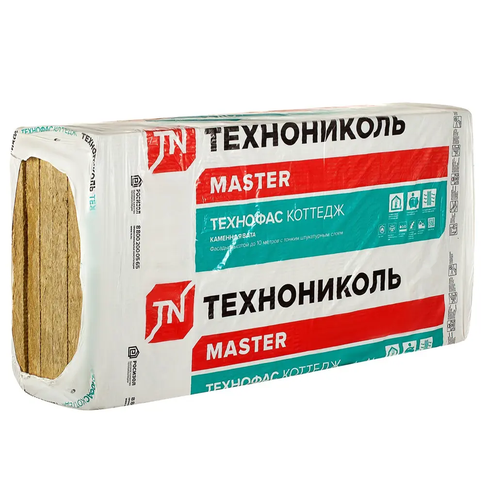 Утеплитель ТехноФас Коттедж 50 мм, 4.32 м2 ТЕХНОНИКОЛЬ STLM-2011292
