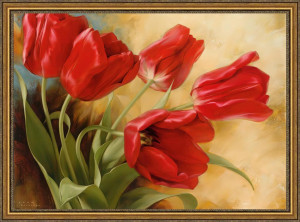 91260609 Картина в раме "Красные тюльпаны 2" 50/70 см. GRGO 15105/1 STLM-0525706 GRAFIS-ART