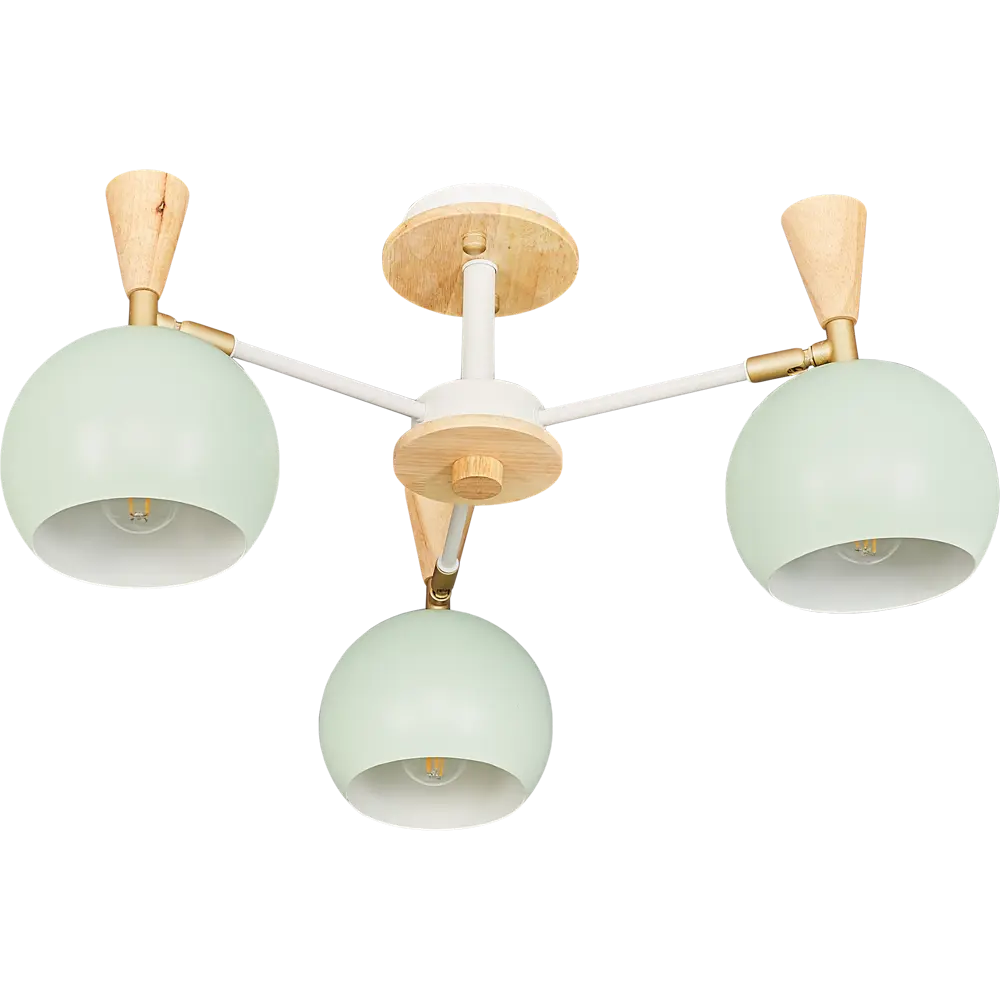 Люстра потолочная Morila, 3 лампы, цвет зеленый LAMPLANDIA STLM-2180773